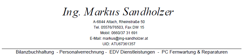 Ing. Markus Sandholzer